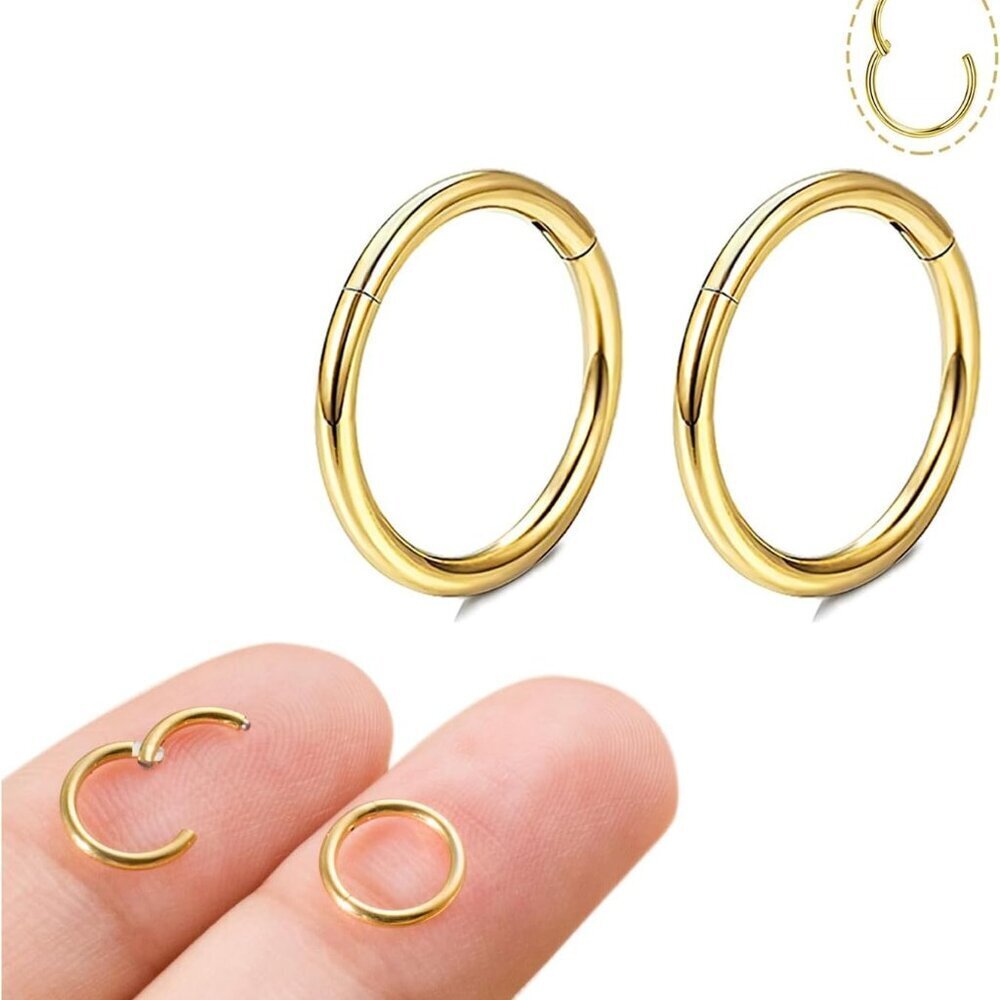Tiny 6mm 14K Gold Hoop Earrings for Cartilage Helix Tragus Women Men